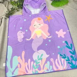 Toallon poncho infantil